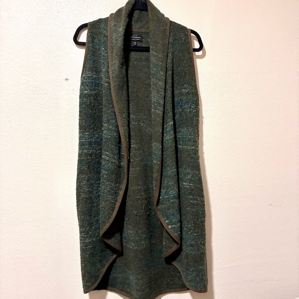 Lucky Brand Olive Green Open Front Long Cardigan Dress, XS/SM/Med Oversized
